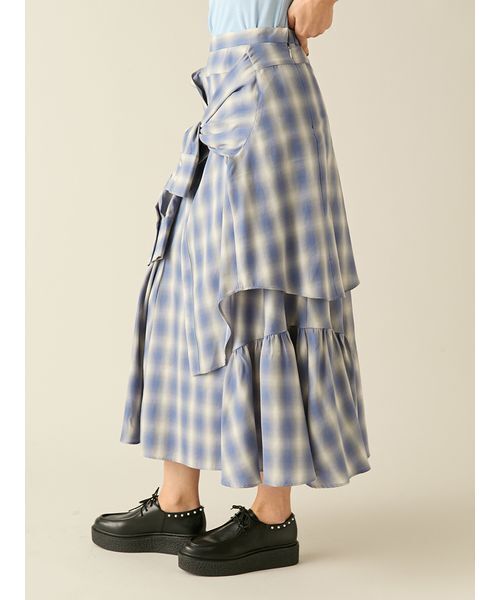 「FURFUR」 フレアスカート ONE SIZE ブルー レディース_画像10