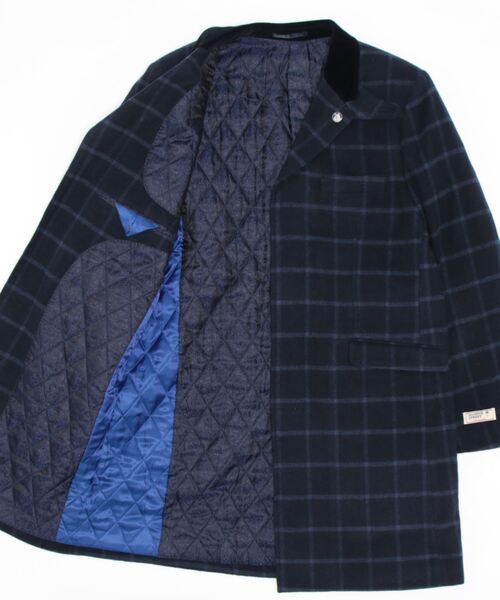 MILK BOY チェスターコート 青黒チェック 毛80% MILK BOY チェスターコート 青黒チェック 毛80%