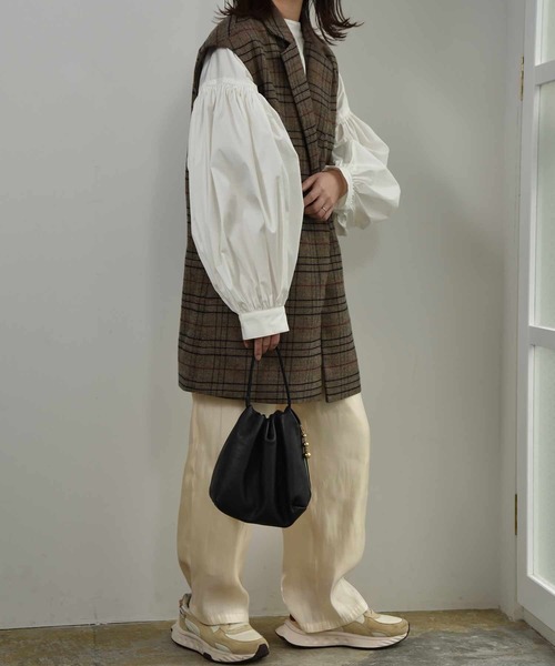 ブラウス シャツ GATHERD BLOUSE レディース I_am ブラウス シャツ gather volume blouse / ギャザー