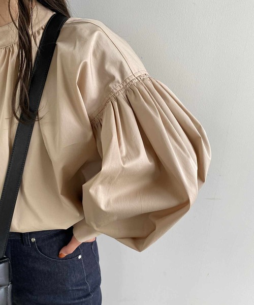 I_am ブラウス シャツ gather volume blouse / ギャザー