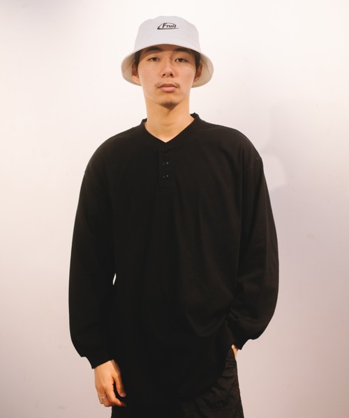 tシャツ 「FRUIT OF THE LOOM/フルーツオブザルーム」ヘビーオンス ヘンリーネック L/S TEEシャツ レディース メンズ FRUIT OF THE LOOM ヘンリーネックビッグT ヘビーウェイト T