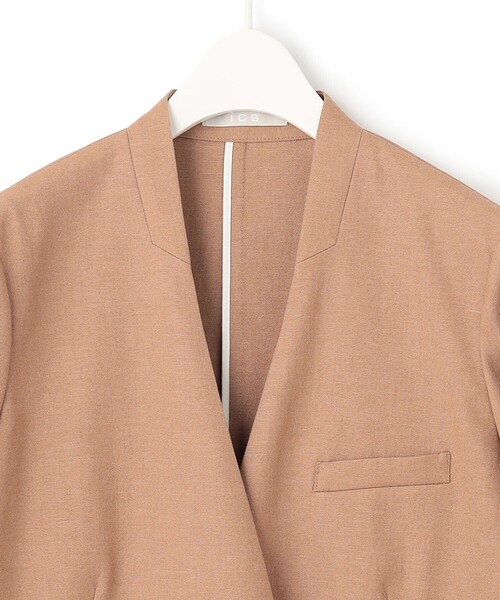 ICB（アイシービー） ジャケット ノーカラージャケット 「セットアップ