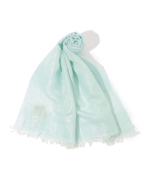 【ほぼ新品】TOMORROWLAND ミントグリーン マフラー ストール セール】 TOMORROWLAND チェック カシミヤストール （マフラー