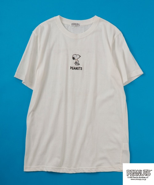 PEANUTS tシャツ スヌーピー バックプリント 半袖Tシャツ