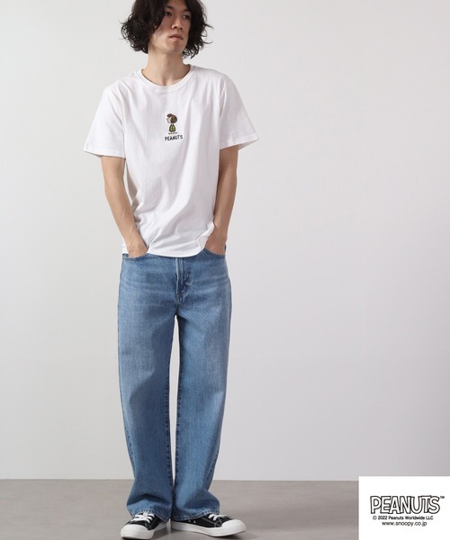スヌーピー　Tシャツ　半袖　レディースL　デカサガラ刺繍　バックプリント♪　W 楽天市場】スヌーピー Tシャツ（カラーグレー）（Tシャツ