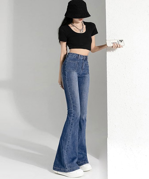 NinaetLina（ニナエリナ） ジーンズ デニム デニムパンツ フレアデニム