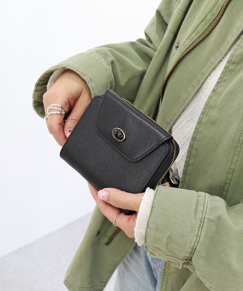 MIAN 財布 AMARYLLIS / ストーン付き二つ折り財布 レディース