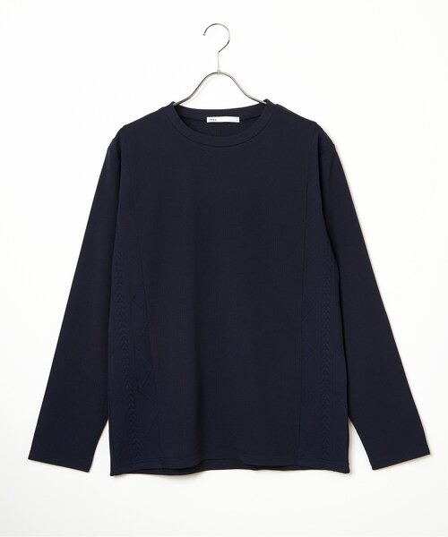 ロンT ikka（イッカ） tシャツ フクレジャガード切り替えロンT メンズ