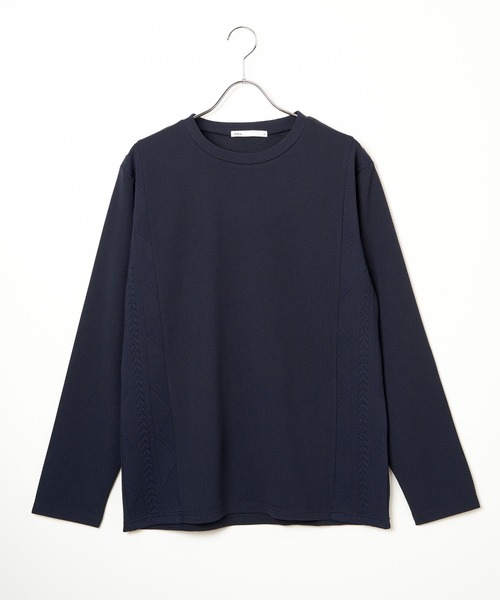 ikka（イッカ） tシャツ フクレジャガード切り替えロンT メンズ