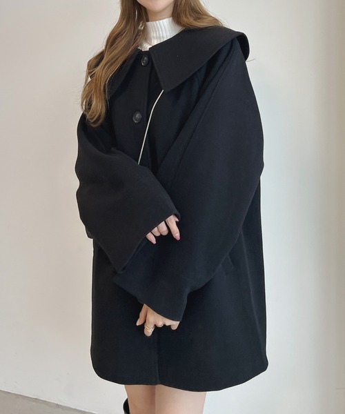 Futier Land（フューティアランド） アウター ミドル丈ビッグカラー