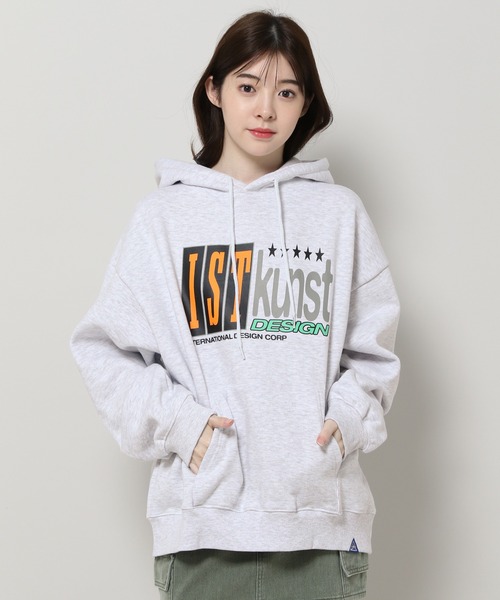 パーカー 「UNISEX」ISTKUNST／5スターロゴ フーディー（裏起毛）　2984132 レディース メンズ ISTKUNST パーカー 「UNISEX」ISTKUNST／5スターロゴ フーディー