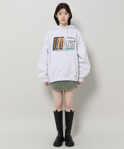 パーカー 「UNISEX」ISTKUNST／5スターロゴ フーディー（裏起毛）　2984132 レディース メンズ ISTKUNST パーカー 「UNISEX」ISTKUNST／5スターロゴ フーディー