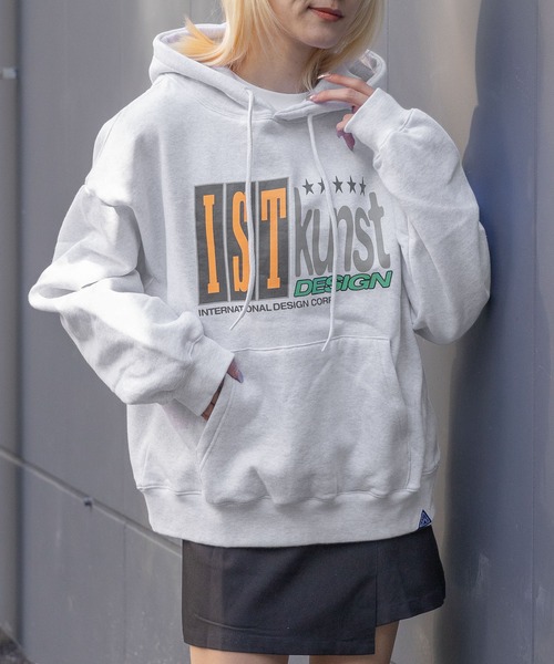 パーカー 「UNISEX」ISTKUNST／5スターロゴ フーディー（裏起毛）　2984132 レディース メンズ ISTKUNST パーカー 「UNISEX」ISTKUNST／5スターロゴ フーディー
