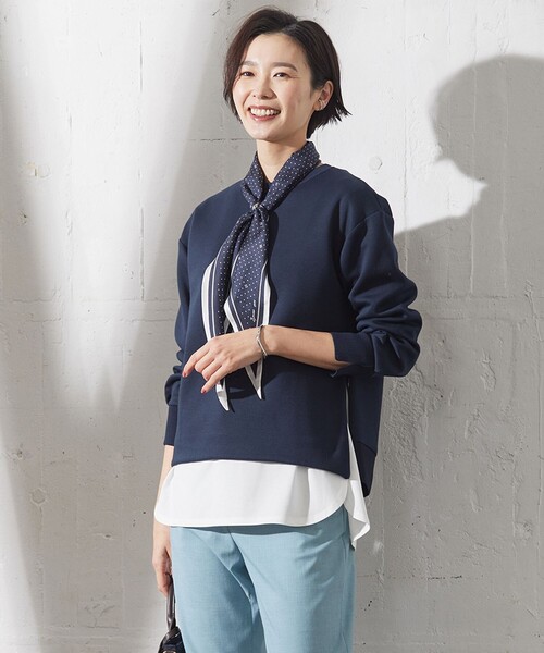tシャツ ニットコンビ カットソー レディース