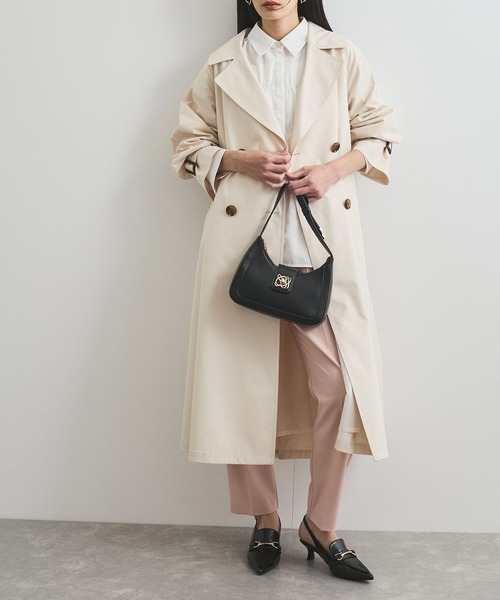 VIS ハンドバッグ 「新色追加」「180℃美人見え」ハンドルリボンワン