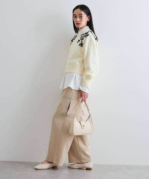 VIS ハンドバッグ 「新色追加」「180℃美人見え」ハンドルリボン