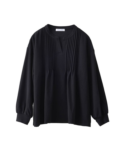 intoca】112-KELP3-AC-0410 ウール切替 ロングベスト WO/TA ストレッチ
