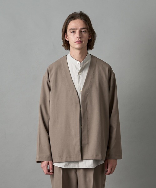 SLICK スリック カーディガン ブラック SLICK カーディガン 「SLICK/スリック」Tech Twill Buttonless