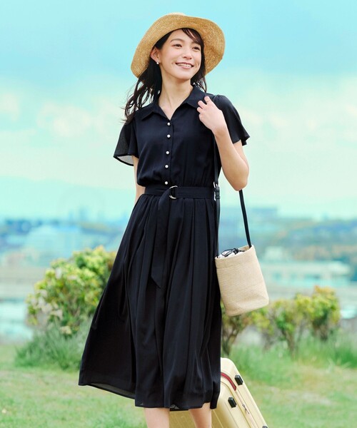 【新品・未使用】アンナモリナーリ　シャツワンピース Tiaclasse ワンピース シアー楊柳シャツワンピース : ZOZOTOWN Yahoo