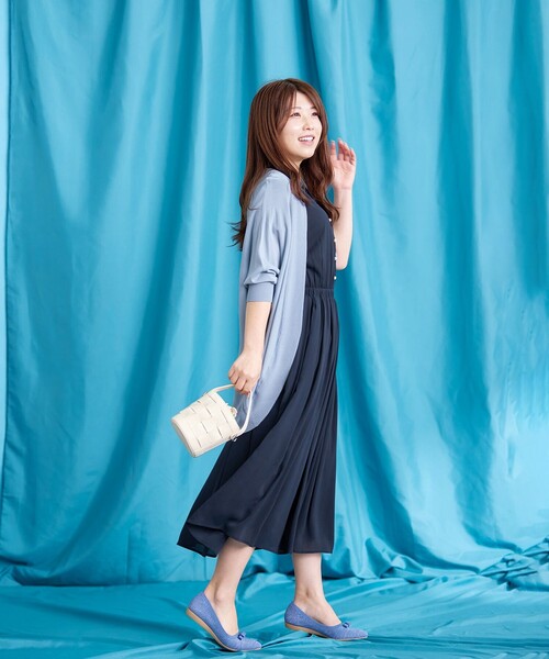 Tiaclasse ワンピース 「洗える」シアー楊柳シャツワンピース