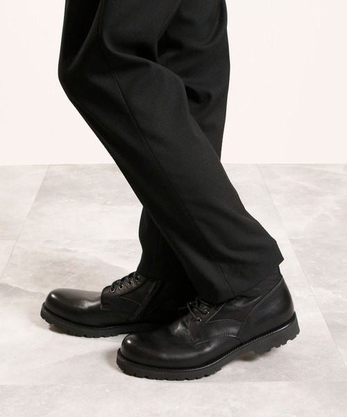 パドローネ レースアップブーツ ブラック サイドジップ PADRONE ブーツ パドローネ / LACE UP BOOTS with BACK ZIP