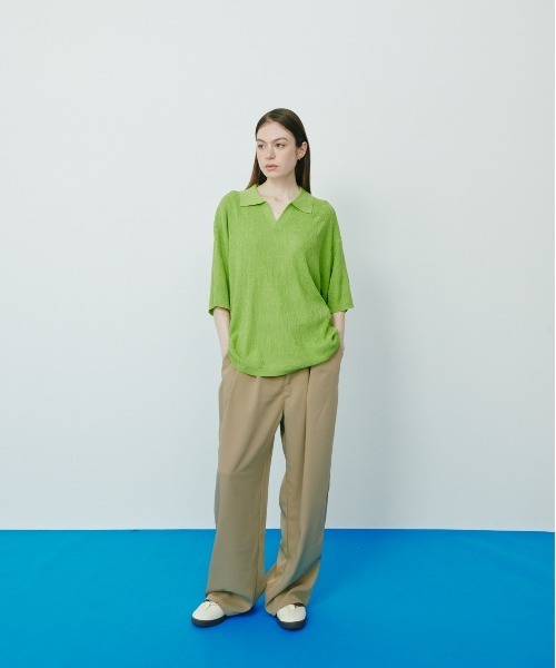 KACCO tシャツ 「ユニセックスアイテム」SKIPPER KNIT POLO SHIRTS