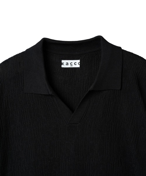 ニットポロシャツ KACCO tシャツ 「ユニセックスアイテム」SKIPPER KNIT POLO