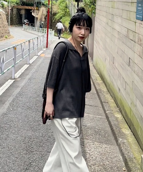 ニットポロシャツ 18gサマーニットポロシャツ(1 BLUE GREY): : メンズ｜UNITED
