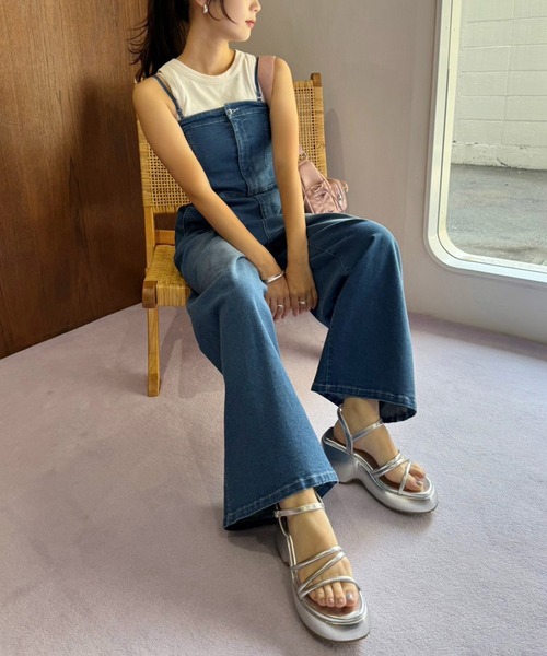 サロペット・オーバーオール・オールインワン BACK OPEN DENIM ALL IN ONE S ànuke online store（アンヌーク） / Denim OverallDenim
