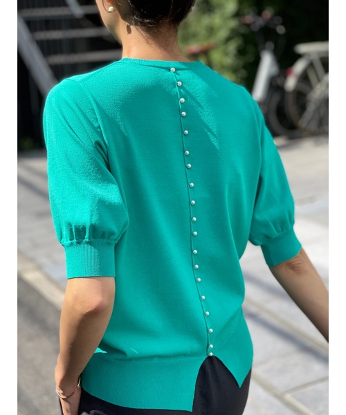 BEARDSLEY 「BEARDSLEY」 半袖ニット FREE レッド レディース