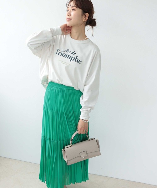 Jines（ジネス） ロング スカート シフォンジョーゼット ティアード