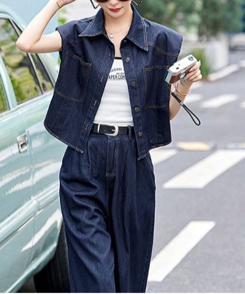 gossip!ロサンゼルス セットアップ 「セットアップ」デニムベスト＋