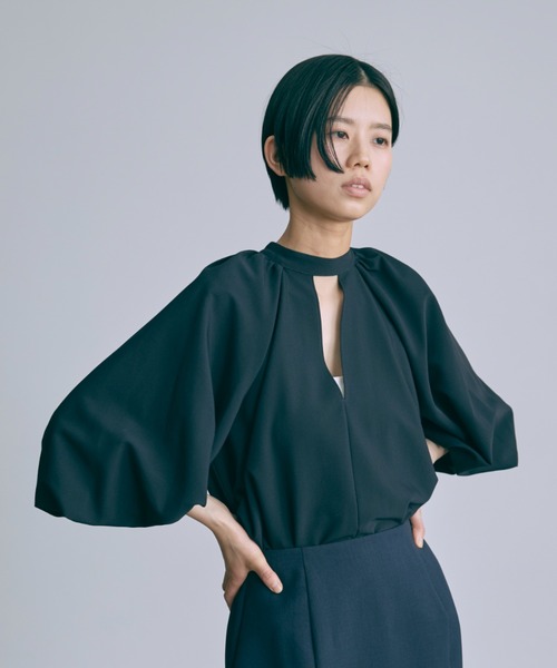 ブラウス シャツ Flared Balloon Sleeve Blouse レディース