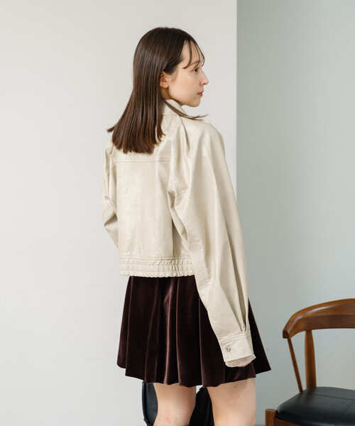 Kastane ブルゾン アウター 「2サイズ展開」フェイクレザー