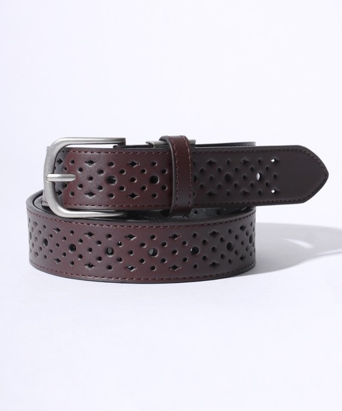 o*s様 ベルト SOMETHING（サムシング） ベルト 本革 30mm パンチングレザーベルト
