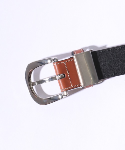 SOMETHING（サムシング） ベルト 本革 30mm パンチングレザーベルト