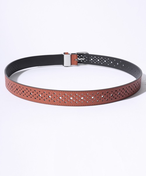 SOMETHING ベルト SOMETHING/サムシング 本革 30mm パンチング