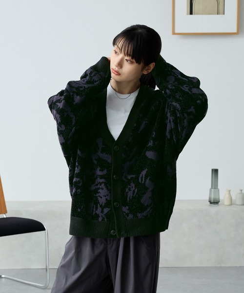 MONO-MART（モノマート） カーディガン モールジャガードマルチ