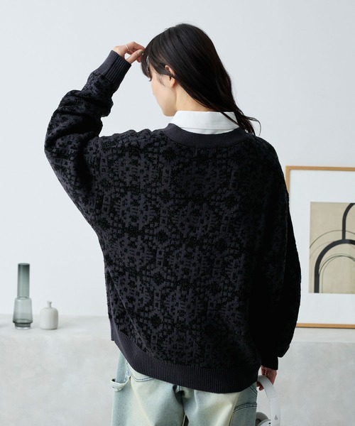 MONO-MART（モノマート） カーディガン モールジャガードマルチ