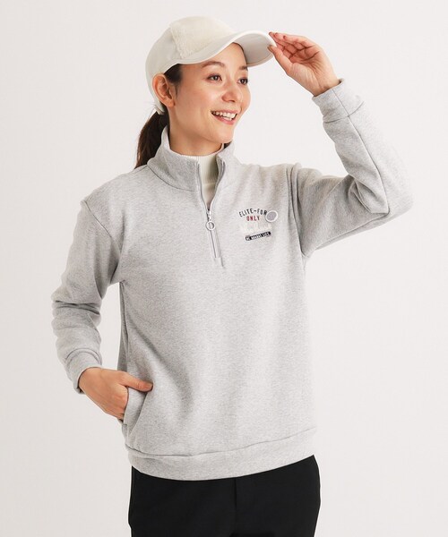 adabat（アダバット） トレーナー スウェット 裏起毛 ハーフジップ