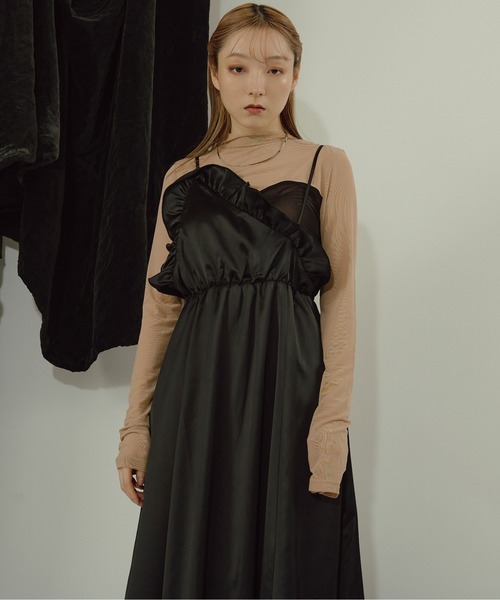 Ezick tシャツ Multi-use チュールカフスシアートップス レディース