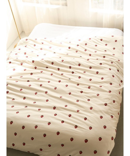 gelato pique Sleep ベッド 寝具 「Sleep」ストロベリー柄3点セット