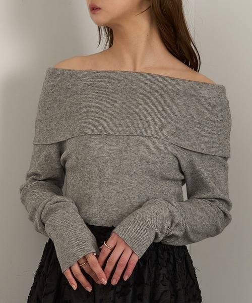 ニット セーター 「MAGASIN DE MODE Chou Chou」オフショルダーニットトップス XNN レディース MAGASIN DE MODE Chou ニット セーター 「MAGASIN Chou」オフ