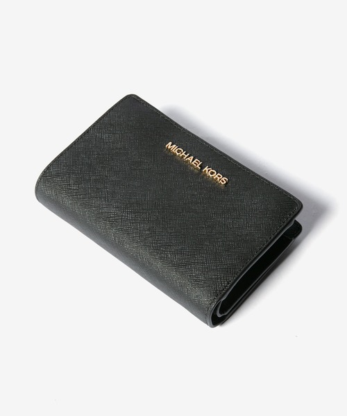 二つ折り財布 財布 Michael Kors MD BIFLD ZIP WLLET マイケル コース ジェットセット 2つ折り財布 レディースの画像