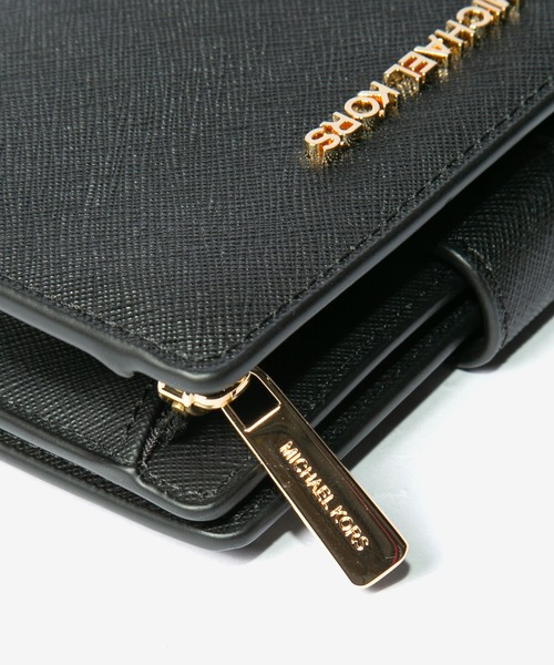 二つ折り財布 財布 Michael Kors MD BIFLD ZIP WLLET マイケル コース ジェットセット 2つ折り財布 レディースの画像