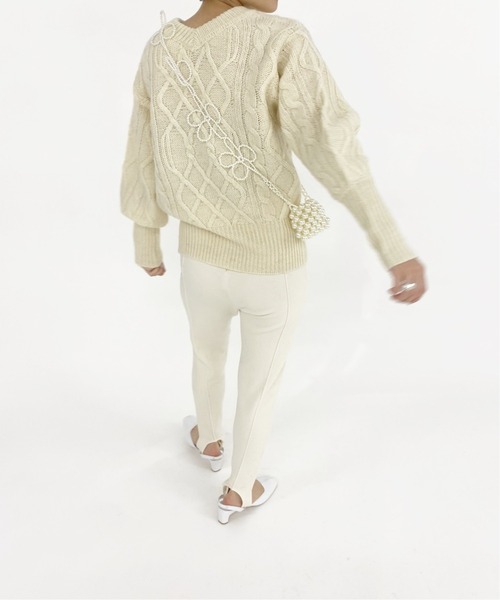 「EDIT. FOR LULU」 長袖ニット FREE ホワイト レディース_画像4