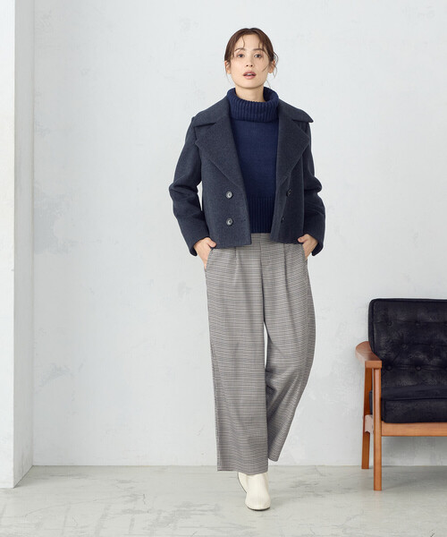 「COMME CA ISM」 ピーコート MEDIUM ベージュ レディース_画像6