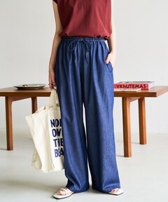 ジーンズ デニム デニムパンツ 限定展開　レーヨン デニム イージーパンツ レディース