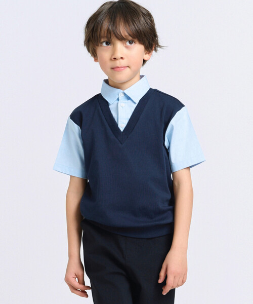 BURBERRY（バーバリー） 「KIDS」チェック柄半袖シャツ 8Y イエロー