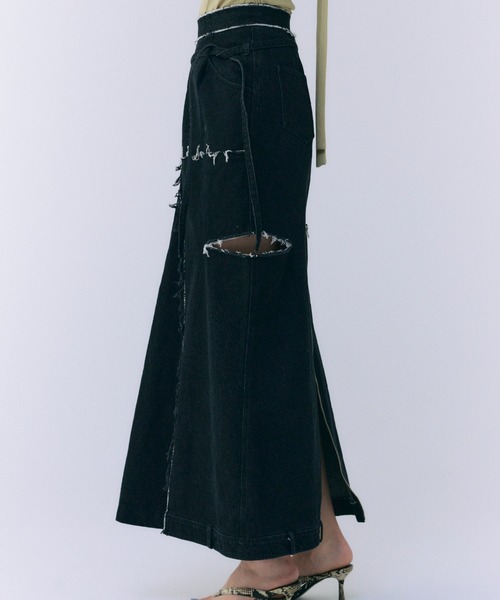 JOSEMOON ジョゼムーン SLIT DENIM SKIRT JOSE MOON デニムスカート SLIT DENIM SKIRT/スリットデニム